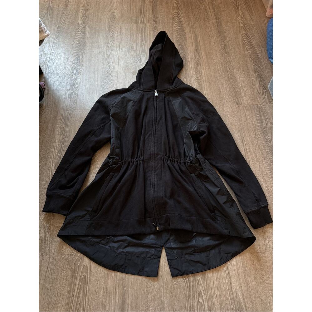Athleta Triumph Hybrid Jacket Black‎ Zip Up 531094 Sz L
